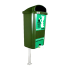 Lixeira Cata Caca Com Poste E Sacos Para Coleta E Descarte De
