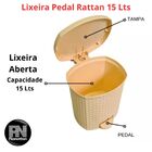 Lixeira Cesto 15 Litros Com Pedal E Tampa Banheiro Promoção!