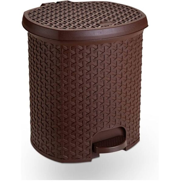 Lixeira Cesto 15 Litros Rattan C/ Pedal Diversas Cores