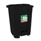 Lixeira Cesto De Lixo 60l 2 Tampas Pedal E Rodinhas Comercio