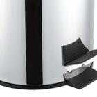 Lixeira Cesto De Lixo Pedal Inox Redonda Cesto Com Alça 5l