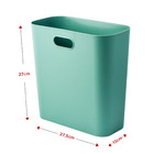 Lixeira Cesto De Lixo Retangular Compacta Sem Tampa 7l Verde