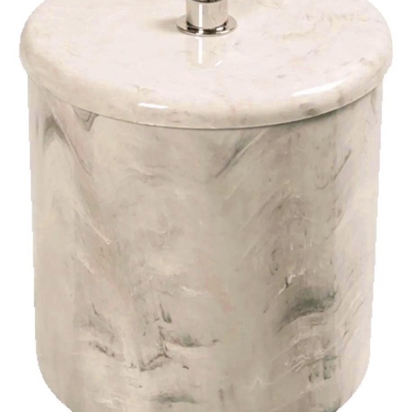 Lixeira Cesto Multiuso Com Tampa 6l Bege Marmorizado - Astra