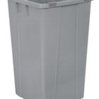 Lixeira Cesto Quadrado 25 L Com Tampa Vai-vem Cinza