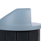 Lixeira Cinza Madeira Plástica 100 Litros - Tampa Cinza MBS