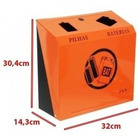 Lixeira Coletor Para Descarte De Pilhas E Baterias Preto E La