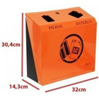 Lixeira Coletor Para Descarte De Pilhas E Baterias Preto E La