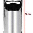 Lixeira Com Cinzeiro Para Área De Fumante/fumódromo- Inox Inox