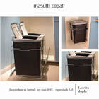 Lixeira Com Corrediças Telescópicas Deslizantes Preto Dupla 1