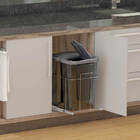 Lixeira Com Corrediças Telescópicas Deslizantes Preto Dupla 1