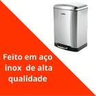Lixeira Com Pedal 12 Litros Inox Tampa Basculante Vonder