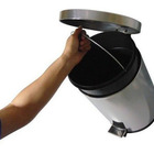 Lixeira Com Pedal 20 Litros Aço Inox Cesto Interno Removível