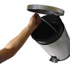 Lixeira Com Pedal 20 Litros Aço Inox Cesto Interno Removível