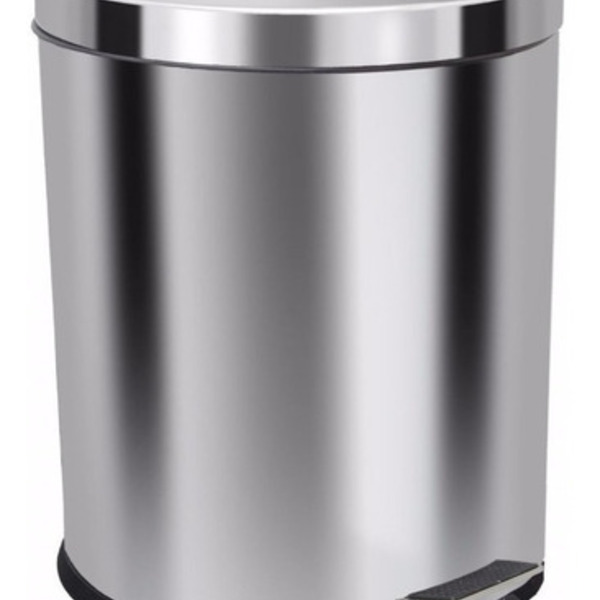 Lixeira Com Pedal 30 Litros Aço Inox Cesto Interno Removível