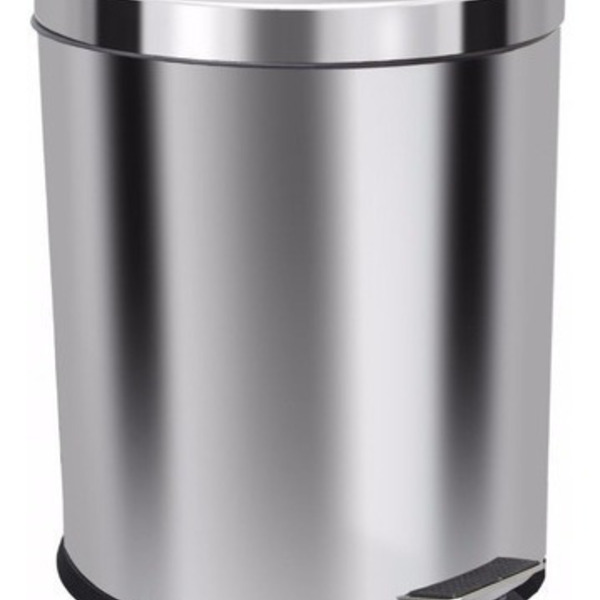 Lixeira Com Pedal 30 Litros Aço Inox Cesto Interno Removível