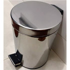 Lixeira Com Pedal 3 Litros 100% Inox Cesto Removivel Lixo
