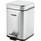 Lixeira Com Pedal 3 Litros Inox Tampa Basculante Vonder