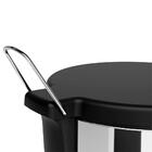 Lixeira Com Pedal Aço Inox Com Tampa Polipropileno Preto 6 Li