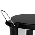 Lixeira Com Pedal Aço Inox Com Tampa Polipropileno Preto 6 Li