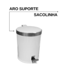 Lixeira Com Pedal Cesto Lixo Banheiro 5l Cozinha Escritório B