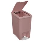 Lixeira Com Pedal Dupla Abertura 10.l Astra Lpda - Rosa