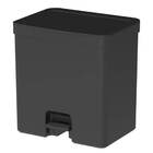 Lixeira Com Pedal E Aro Interno 20 Litros Ou Trium Preto Fosco