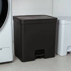 Lixeira Com Pedal E Aro Interno 20 Litros Ou Trium Preto Fosco