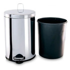 Lixeira Com Pedal E Balde Aço Inox 20 Litros 3040/204 Brino