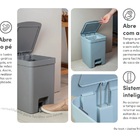 Lixeira Com Pedal E Tampa Trium Esconde Sacola 12 Litros Ou B