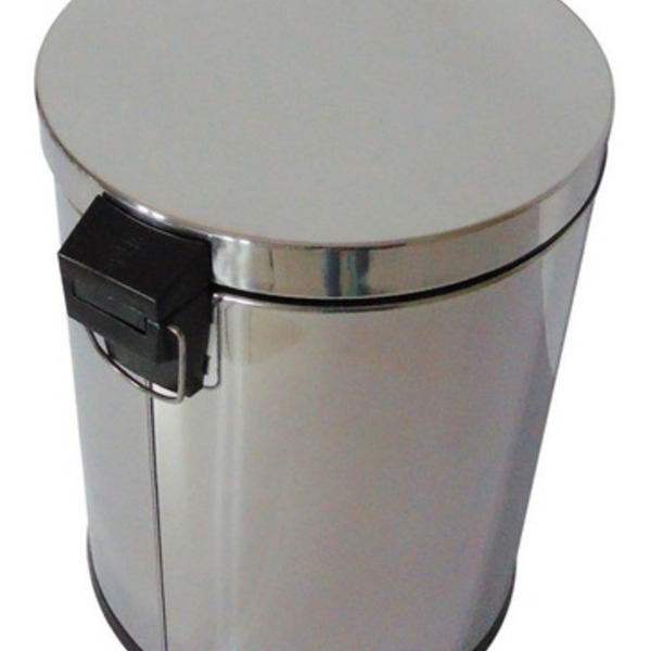Lixeira Com Pedal Em Aço Inox 20 L Cesto Interno Removível