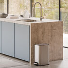 Lixeira Com Pedal Piso Docol Flat 10l Aço Inox Balde Removível