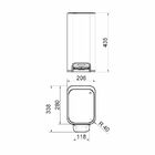 Lixeira Com Pedal Piso Docol Flat 10l Aço Inox Balde Removível