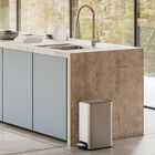 Lixeira Com Pedal Piso Docol Flat 10l Aço Inox Balde Removível