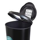 Lixeira Com Pedal Preta 45 Litros Cesto De Lixo Coleta Seleti