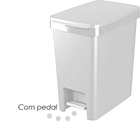 Lixeira Com Pedal Single 15 L Branca Coza