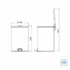 Lixeira Com Pedal Tramontina Loop Aço Inox Polido 3 Litros
