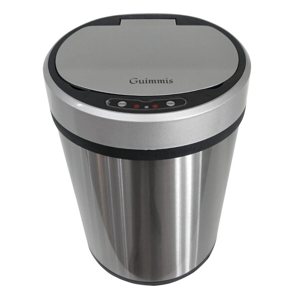 Lixeira com Sensor Automática Top Clean em aço Inox 8 Litros