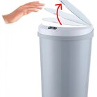 Lixeira Com Sensor De Proximidade Recarregavel Usb 12l Cinza