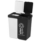 Lixeira Com Tampa 40 Litros Dupla Orgânico Cesto Lixo Pia