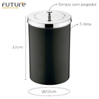 Lixeira Com Tampa 8 Litros Cesto De Lixo Aramado Future Casa