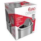Lixeira Com Tampa Basculante 12 L - Euro Home - Inox