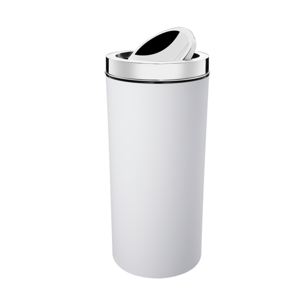 Lixeira Com Tampa Basculante Inox 9 L - Decorline Lixeiras Ø