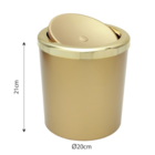 Lixeira Com Tampa Basculante Para Banheiro Cozinha 5litros Ha