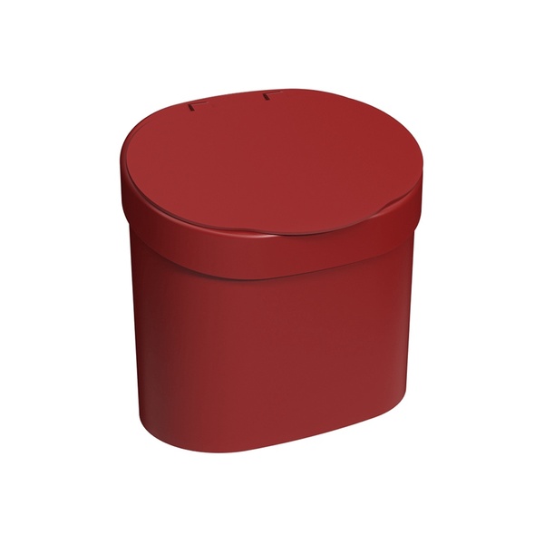 Lixeira Com Tampa Para Pia 22,8 X 15,6 X 22,4 Cm 4 L Vermelha