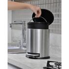 Lixeira Com Tampa Pp 5 Litros Onix Em Aço Inox 8230 Mor