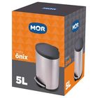 Lixeira Com Tampa Pp 5 Litros Onix Em Aço Inox 8230 Mor