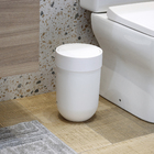 Lixeira com Tampa Touch Umbra Branca 5,9 Litros