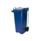 Lixeira Container Azul Com Pedal E Roda 120 Litros Jsn