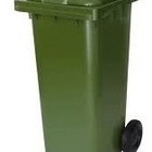 Lixeira Contentor Plastica 120 Litros Tipo Gari Vermelho