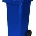 Lixeira Contentor Plastica 120 Litros Tipo Gari Vermelho